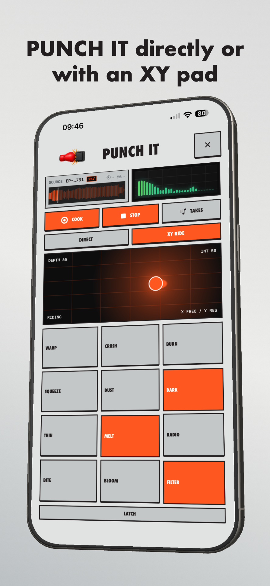DigiMan XY PAD screen — Punch It with an XY pad